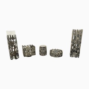 Brutalist Accessories, 1970S, Set of 5