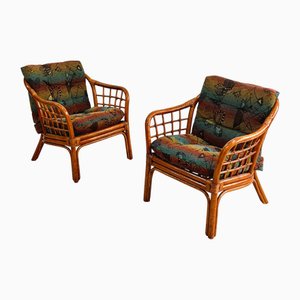 Fauteuils en Bambou Tissé, Italie, 1960s, Set de 2