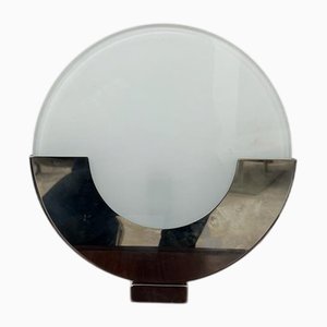 Table Lamp with Chromed Steel Base and Double Glass, 1970s