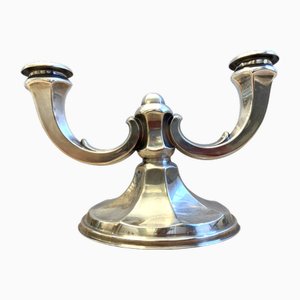 Bougeoir Art Déco en Plaqué Argent de Wilhelm Wolff, Allemagne, 1930s