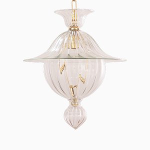 Handgefertigte Laternenlampe aus Muranoglas, 1990er
