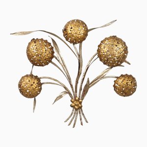 Hollywood Regency Wall Sculpture Hydrangea by Hans Kögl, 1970s