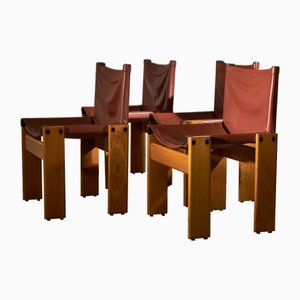 Set of Monk Chairs attributed to Afra and Tobia Scarpa for Molteni, 1973, Set of 4
