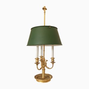 Large French Bouillotte Table Lamp in Gold-Plated Brass, 1960s
