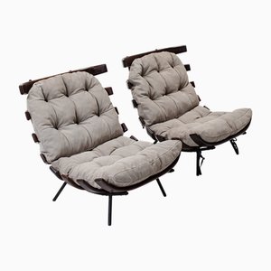 Set of Costela Lounge Chairs attributed to Carlo Hauner and Martin Eisler for Forma, 1950s