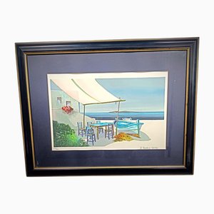 Jean Pierre Bertaux, Le Marais, 1970s, Lithograph, Framed