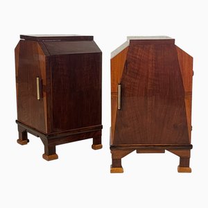 Deco Bedside Tables, 1930s, Set of 2