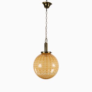 Mid-Century Murano Glas Kugel Kronleuchter im Stil von Venini, Italien, 1970er