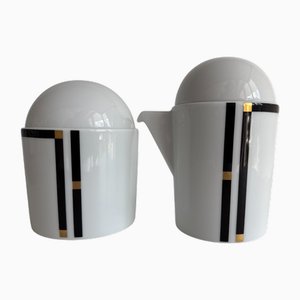 Cupola Nera Zuckerdose & Milchkännchen von Mario Bellini für Rosenthal, 1990er, 2er Set