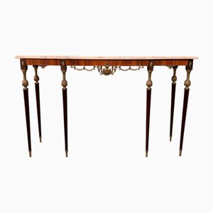 Console Vintage avec Plateau en Marbre, Italie, 1960s