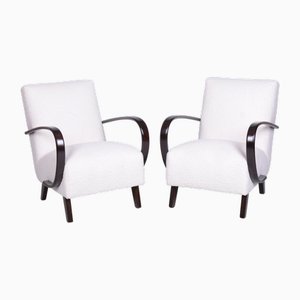 Set of Art Deco Armchairs attributed to J. Halabala for Up Závody, Czech, 1940s