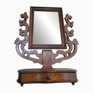 Antique Walnut Table Mirror