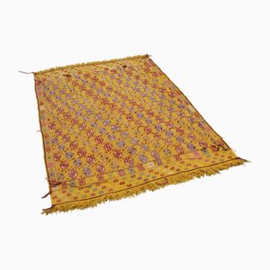 Tapis Artisanal en Laine Jaune