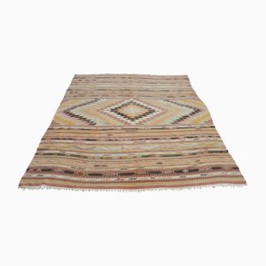 Large Beige Handmade Rug