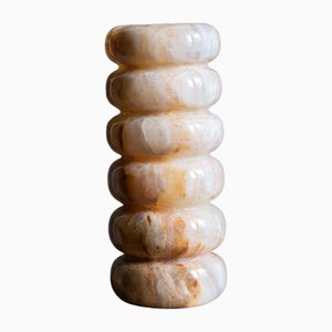 Vase aus weißem Onyx von Manifeste