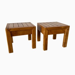 Tables de Chevet Regain en Orme, 1980s, Set de 2