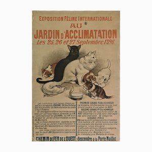 Original Cat Expo Lithographic Poster by Auguste Roedel, 1896