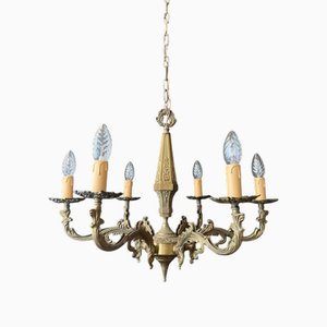 Brass Chandelier, Italy, 1960s
