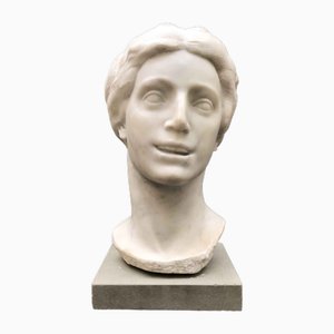Aurelio Bossi, Frauenbüste, 1920er, Marmor