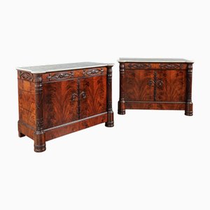 Mahagoni Feder Sideboards, 2er Set