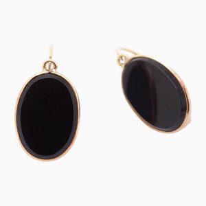 Antike Schwarze Ohrringe, 2 . Set
