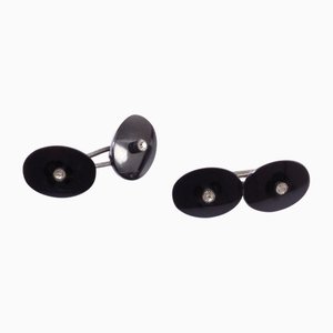 Art Deco Onyx Cufflinks, Set of 2