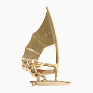 Windsurfer Gold Anhänger