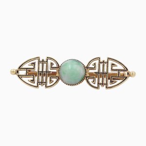Art Deco Jade Brooch