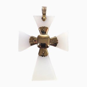 Georgisches Malteserkreuz Chalcedon Anhänger