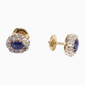 Cluster Diamond Stud Earrings, Set of 2