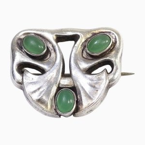 Jugendstil Silver Brooch