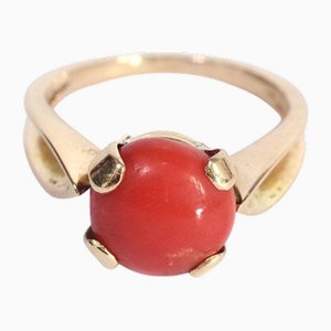 Modernist Coral Ring