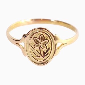 Anillo de pensamiento victoriano francés