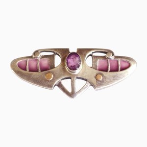 Jugendstil Emaillierte Brosche