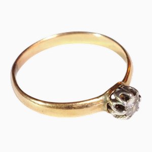 Antiker Solitärring mit Diamanten