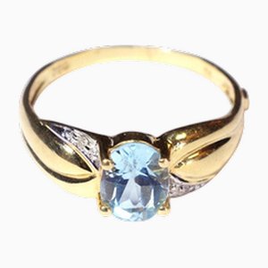 Topas und Diamantring