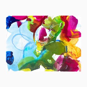 Liz Barber, Bright Blooms 4, Mixed Media on Canvas, 2023