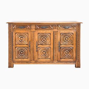 High Sideboard in Carved Oak from DLG ​​dudouyt