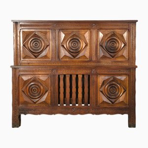 Letto in quercia intagliata di DLG Dudouyt