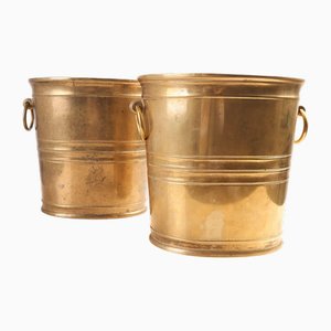 Brass Champagne Coolers, Set of 2