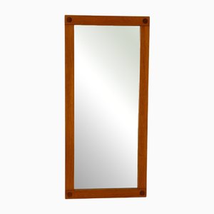 Large Mid-Century Modern Swedish Teak Wall-Mounted Mirror, 1960s