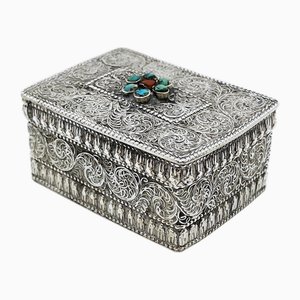 Antique Tibetan Sterling Silver Box