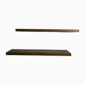 Brass Shelves, 1970s, Set of 2