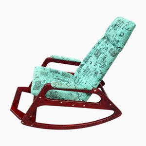 Rocking Chair en Bois de Uluv, Tchécoslovaquie, 1970s