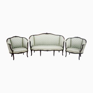 Wohnzimmergarnitur, Frankreich, 1870er, 3er Set