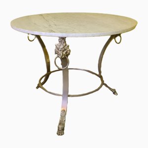 Coffee Table with Marble Top in the style of Maison Jansen, 1950s