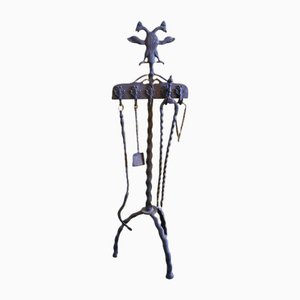 Niederländische Kamingarnitur aus Messing, 1890er