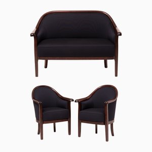 Armchairs and Canape by Otto Prutscher for Thonet, 1920s, Set of 3