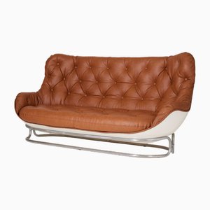 Michel Cadestin Karate Leather Sofa by Michel Cadestin for Airborne, 1970s