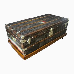 Kabinenkoffer aus Chevrons Canvas von Goyard, 1920er